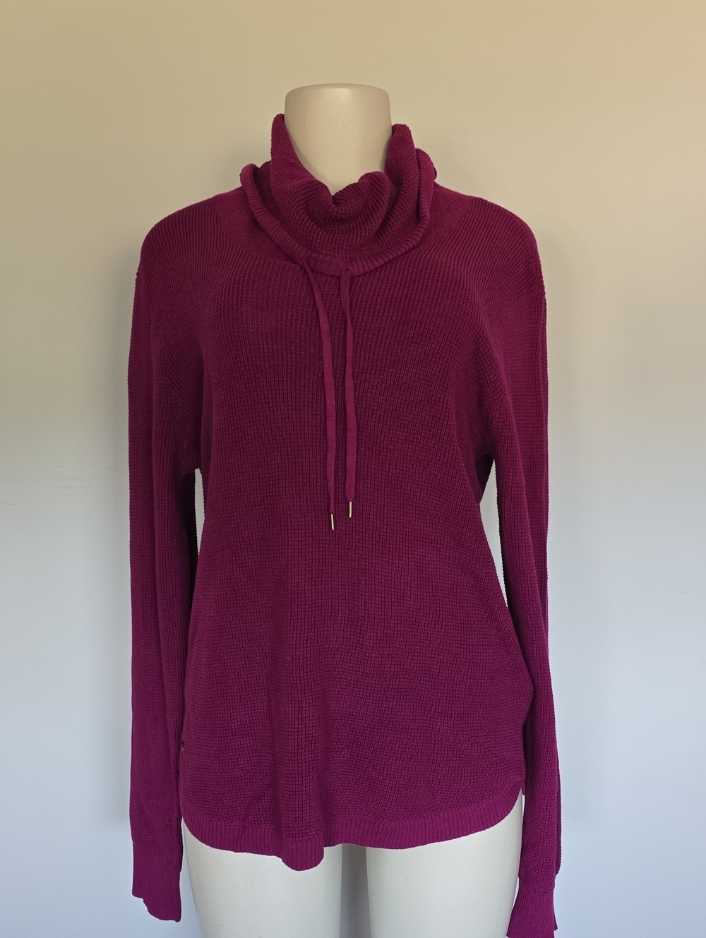 Lauren Ralph Lauren puple cowl neck long sleeve top-XL
